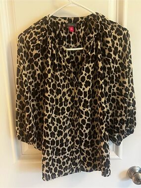 Vince Camuto Leopard Print Blouse